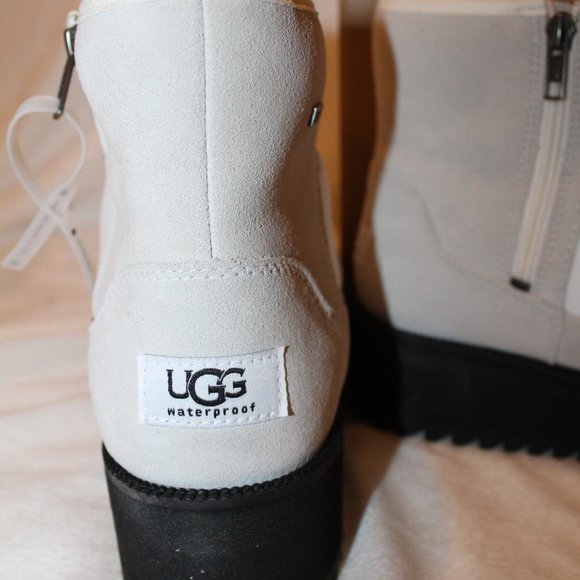 NIB UGG MINI RIDGE PUFFER‎ WATERPROOF QUILTED BOOTS WHITE - Picture 5 of 8